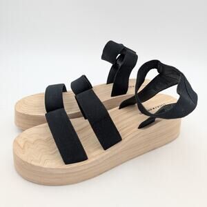 Lucky Brand Samella Platform Wedge Sandals Birds Of Paradise Size US11M EU42.5